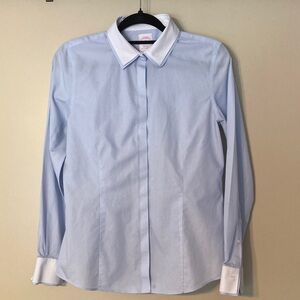 Brooks Brothers Light Blue Blouse with White Collar
